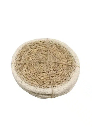 Seagrass Coasters Set - White
