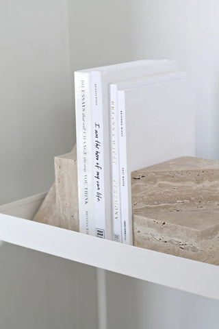 Geo Stone Bookend Pair