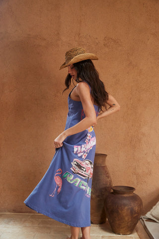 Flamingo Racing Maxi Dress - Purple