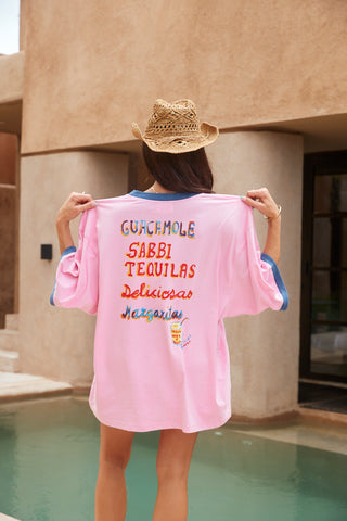 The Very Oversized Tee - Tequila Made Me Do It Pink