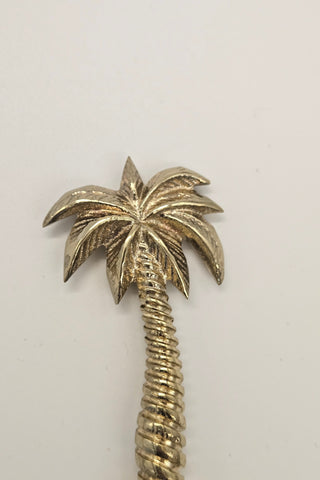Brass Salad Servers - Palm Tree
