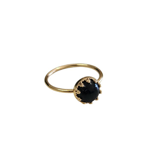 18k Gold Onyx Monarch Ring