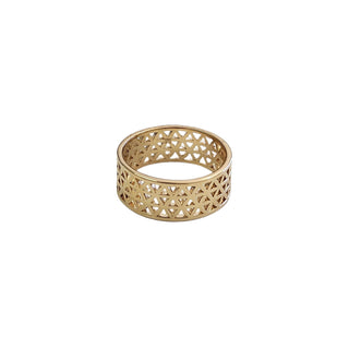 18k Gold Ecran Fleuri Ring