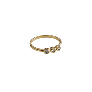 18k Gold Tois Zircone Ring