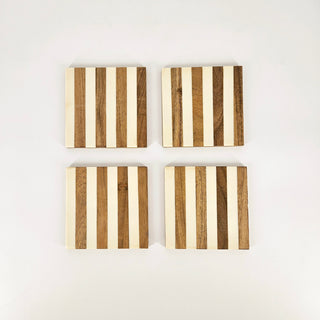 Coasters - Wood and White