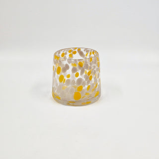 Glass Tealight - Pink and Yellow