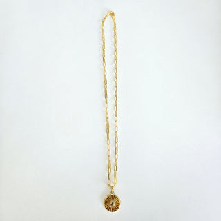 Topaz Gold Sun - Paper Link Chain