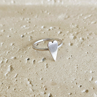 Heart Stacker Ring Silver