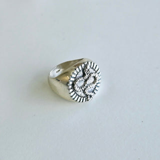 Snake Coin Signet Ring