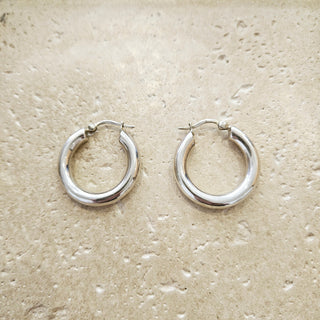 Chunky Hoops - Silver