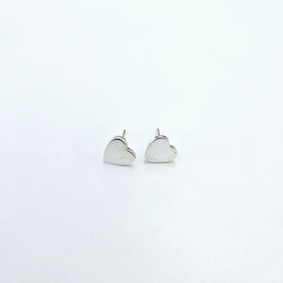 Heart Studs - Silver