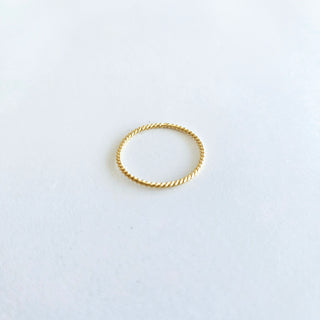 Fine Weave Stacker Ring - Gold