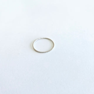 Fine Weave Stacker Ring - Silver