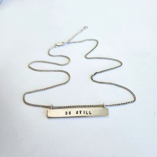 Be Still Bar Necklace - Silver