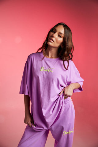 The Very Oversized Standout Tee - Fluro Violet