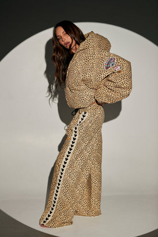 The Raving Heart Pants - Drill Leopard