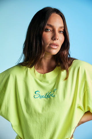 The Very Oversized Standout Tee - Fluro Lemon