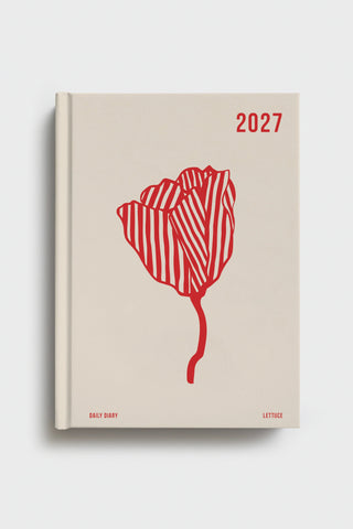 2027 Daily Diary - Red Bloom