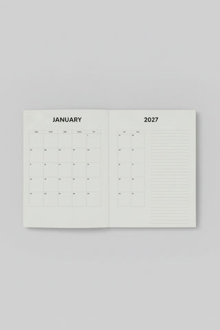2027 Weekly Diary - Blue Flowers