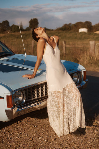 The Lace Maxi Dress - Cream