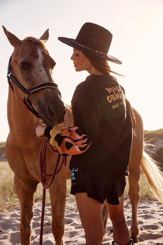 **PRE-ORDER** The Flaming Cowboy Diego Jumper - Black