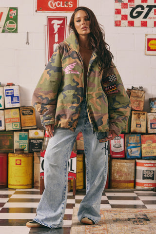 **PREORDER** The Be Kind Bomber Jacket - Camo