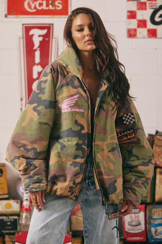 **PREORDER** The Be Kind Bomber Jacket - Camo