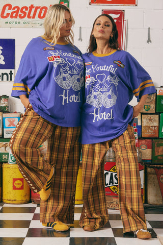 The Canvas Raving Heart Pants - Tartan Mustard