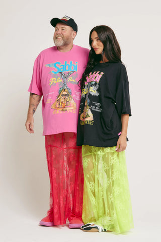 The Very Oversized Life is Short Tee - Pink