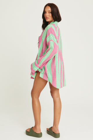 The Don Julio Shirt - Pop Stripe Green