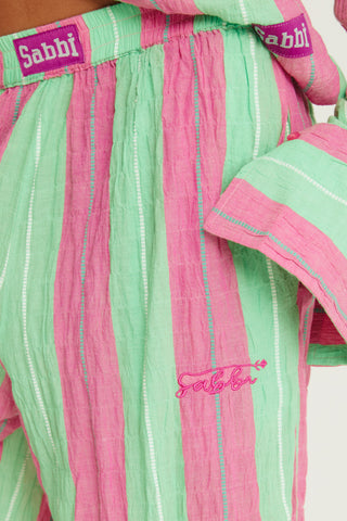 The Mexicola Pants - Pop Stripe Green