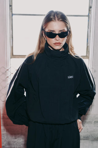 Fight Night Zip Windbreaker - Black