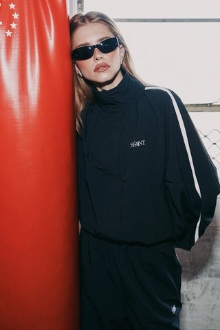Fight Night Zip Windbreaker - Black