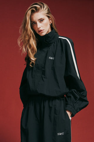 Fight Night Zip Windbreaker - Black