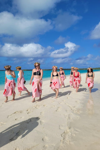 Oversized Sarong by A COMPANY OF FRIENDS - PINK/RED