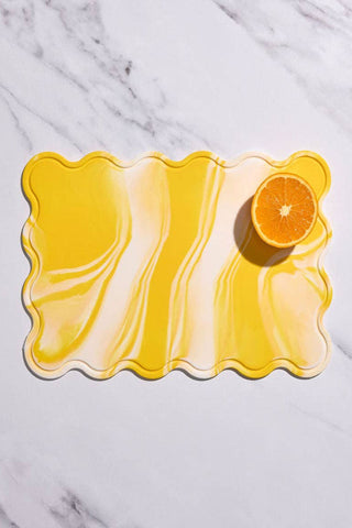 STYLD. Chop. Chopping Boards (Set of 2) Swirl + Solid: Lemonchello