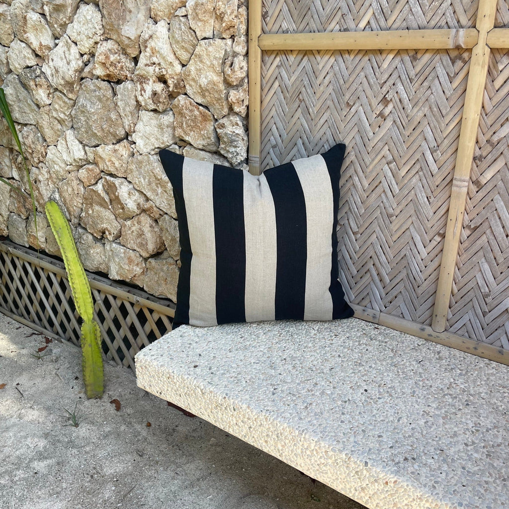 ONYX STRIPED CUSHION BY A COMPANY OF FRIENDS