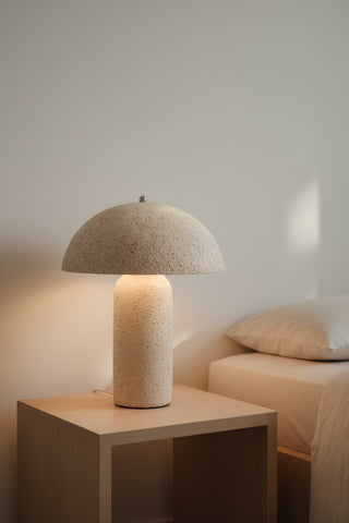 Mushroom Paper Mache Lamp