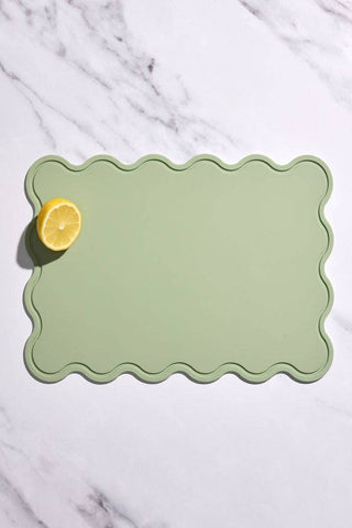 STYLD. Chop. Chopping Boards (Set of 2) Swirl + Solid: Pistachio
