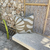 TAUPE SIMMI -100% LINEN FEATHER FILLED CUSHION by A COMPANY OF FRIENDS