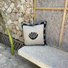 ONYX CLAM -100% LINEN FEATHER FILLED CUSHION by A COMPANY OF FRIENDS