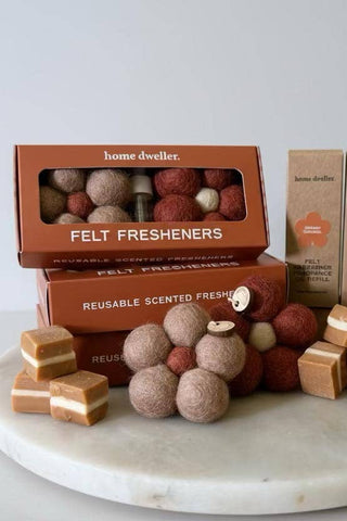 Felt Flower Fresheners - Creamy Caramel