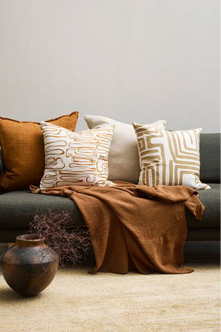 Anise Feather Filled Cushion - Taupe