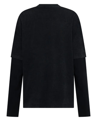 Round One Layered Tee - Vintage Washed Black