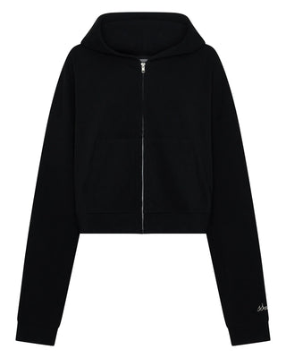 Cropped Hoodie - Black & Butter
