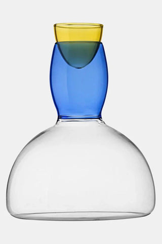 Clancy Glass Carafe - Blue
