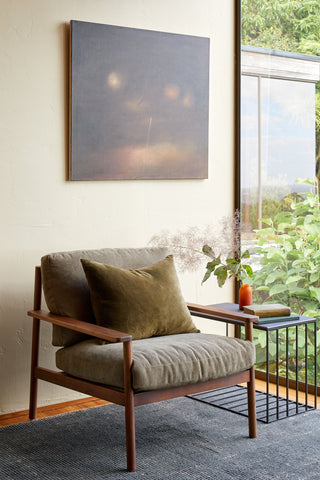 Cotton Velvet Cushion - Ivy