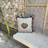 UMBER CLAM -100% LINEN FEATHER FILLED CUSHION by A COMPANY OF FRIENDS 