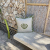 PISTACHIO CLAM-100% LINEN FEATHER FILLED CUSHION by A COMPANY OF FRIENDS
