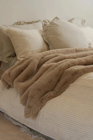 Fur Throw - Big Bear Pewter